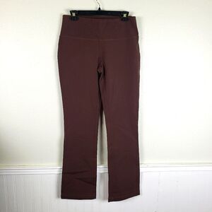 Women's Soft Surrounding Espresso Brown Form Fitting Straight Leg Pants Sz SM